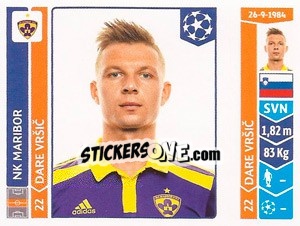 Sticker Dare Vršic - UEFA Champions League 2014-2015 - Panini