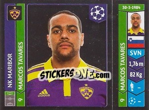 Sticker Marcos Tavares - UEFA Champions League 2014-2015 n. 551 - Panini