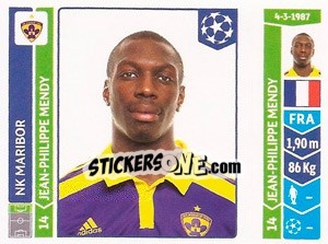 Sticker Jean-Philippe Mendy - UEFA Champions League 2014-2015 n. 553 - Panini