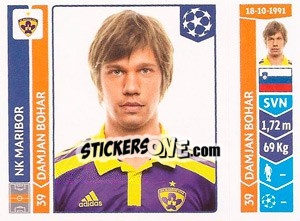 Sticker Damjan Bohar - UEFA Champions League 2014-2015 n. 558 - Panini