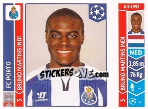 Cromo Bruno Martins Indi - UEFA Champions League 2014-2015 n. 563 - Panini