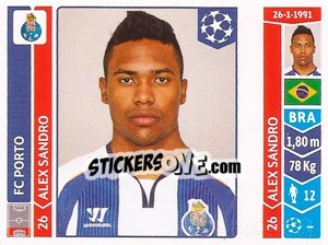Sticker Alex Sandro - UEFA Champions League 2014-2015 n. 565 - Panini