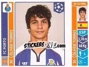Sticker Óliver Torres - UEFA Champions League 2014-2015 n. 568 - Panini