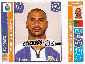 Sticker Ricardo Quaresma - UEFA Champions League 2014-2015 n. 569 - Panini