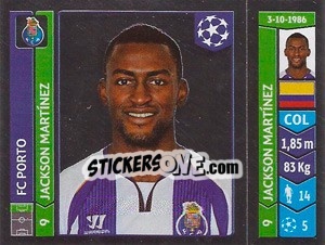 Sticker Jackson Martínez - UEFA Champions League 2014-2015 n. 570 - Panini