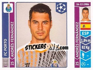 Sticker Andrés Fernández - UEFA Champions League 2014-2015 n. 572 - Panini