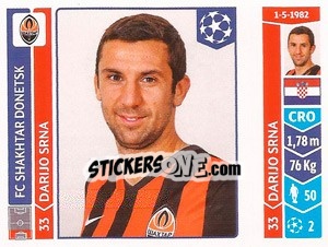 Sticker Darijo Srna - UEFA Champions League 2014-2015 n. 580 - Panini