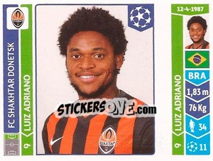 Sticker Luiz Adriano - UEFA Champions League 2014-2015 n. 589 - Panini