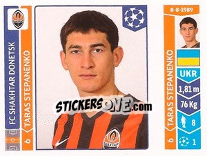 Sticker Taras Stepanenko - UEFA Champions League 2014-2015 n. 592 - Panini