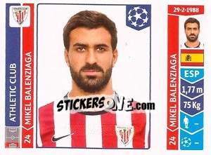 Sticker Mikel Balenziaga - UEFA Champions League 2014-2015 - Panini