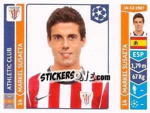 Sticker Markel Susaeta - UEFA Champions League 2014-2015 n. 604 - Panini