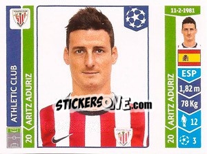 Figurina Aritz Aduriz - UEFA Champions League 2014-2015 - Panini