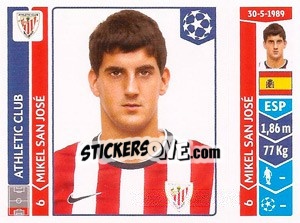Sticker Mikel San José - UEFA Champions League 2014-2015 n. 609 - Panini