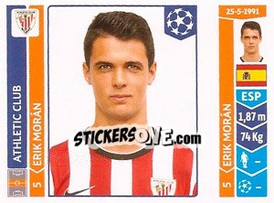 Sticker Erik Morán - UEFA Champions League 2014-2015 n. 611 - Panini