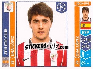 Cromo Unai López - UEFA Champions League 2014-2015 n. 612 - Panini