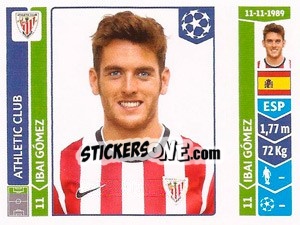 Figurina Ibai Gómez - UEFA Champions League 2014-2015 n. 613 - Panini