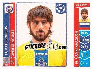 Sticker Anri Khagush - UEFA Champions League 2014-2015 n. 616 - Panini