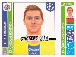 Sticker Nikolai Signevich - UEFA Champions League 2014-2015 - Panini