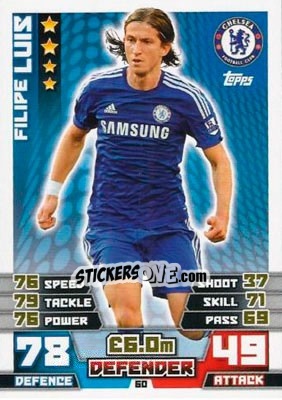 Figurina Filipe Luís - English Premier League 2014-2015. Match Attax - Topps