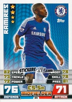 Sticker Ramires - English Premier League 2014-2015. Match Attax n. 65 - Topps