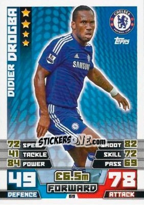 Cromo Didier Drogba - English Premier League 2014-2015. Match Attax - Topps