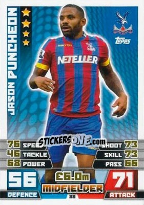 Sticker Jason Puncheon - English Premier League 2014-2015. Match Attax n. 86 - Topps