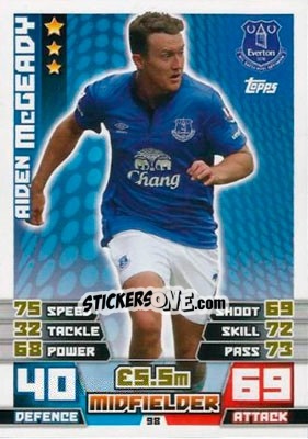 Sticker Aiden McGeady - English Premier League 2014-2015. Match Attax n. 98 - Topps