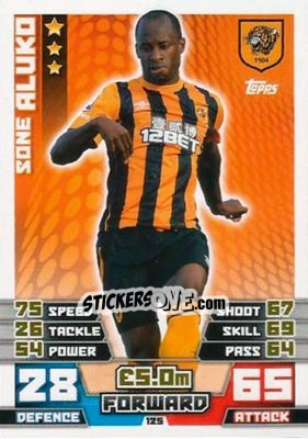 Sticker Sone Aluko - English Premier League 2014-2015. Match Attax n. 125 - Topps