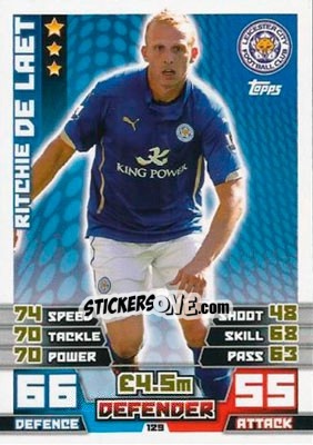 Sticker Ritchie De Laet - English Premier League 2014-2015. Match Attax n. 129 - Topps