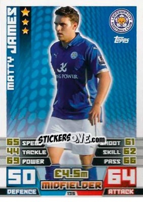 Sticker Matty James - English Premier League 2014-2015. Match Attax n. 135 - Topps