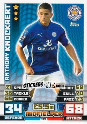 Sticker Anthony Knockaert - English Premier League 2014-2015. Match Attax - Topps