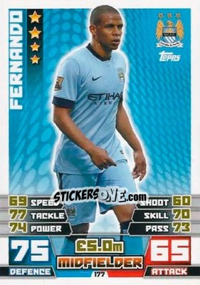 Sticker Fernando - English Premier League 2014-2015. Match Attax n. 177 - Topps