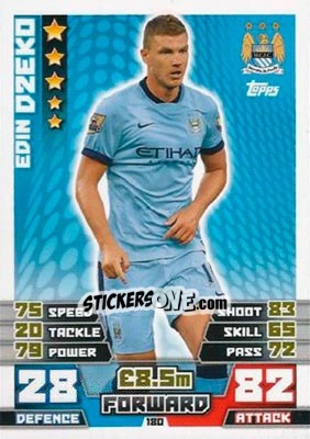 Figurina Edin Dzeko - English Premier League 2014-2015. Match Attax - Topps