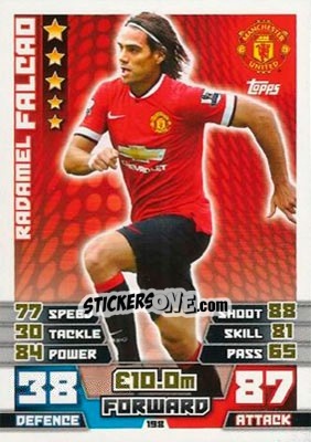 Sticker Radamel Falcao - English Premier League 2014-2015. Match Attax n. 198 - Topps
