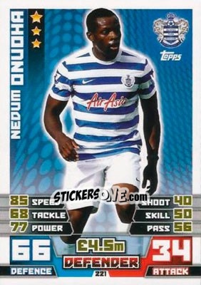 Sticker Nedum Onuoha - English Premier League 2014-2015. Match Attax n. 221 - Topps
