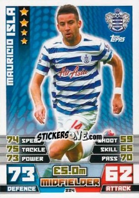 Sticker Mauricio Isla - English Premier League 2014-2015. Match Attax - Topps