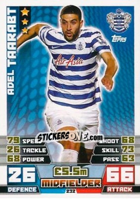 Sticker Adel Taarabt - English Premier League 2014-2015. Match Attax n. 232 - Topps