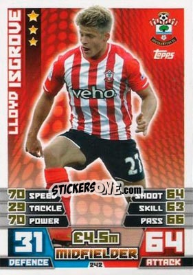 Sticker Lloyd Isgrove - English Premier League 2014-2015. Match Attax n. 242 - Topps