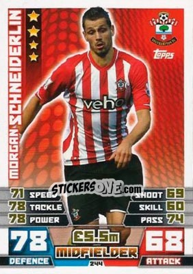 Figurina Morgan Schneiderlin - English Premier League 2014-2015. Match Attax - Topps