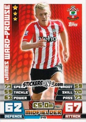 Sticker James Ward-Prowse - English Premier League 2014-2015. Match Attax n. 245 - Topps
