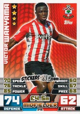 Sticker Victor Wanyama - English Premier League 2014-2015. Match Attax n. 246 - Topps