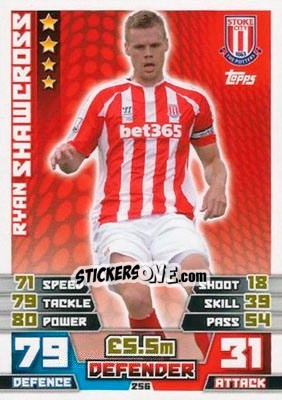 Cromo Ryan Shawcross - English Premier League 2014-2015. Match Attax n. 256 - Topps