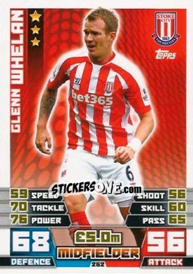 Figurina Glen Whelan - English Premier League 2014-2015. Match Attax n. 262 - Topps