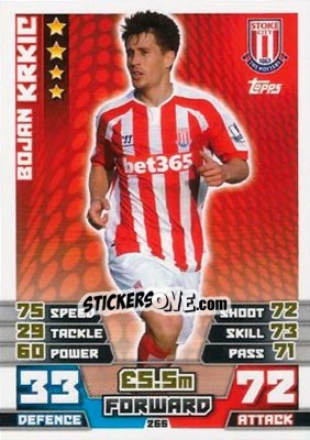 Sticker Bojan Krkic - English Premier League 2014-2015. Match Attax n. 266 - Topps