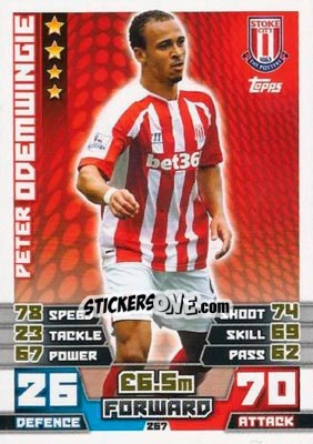 Sticker Peter Odemwingie - English Premier League 2014-2015. Match Attax n. 267 - Topps