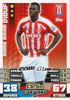 Sticker Mame Biram Diouf - English Premier League 2014-2015. Match Attax n. 268 - Topps