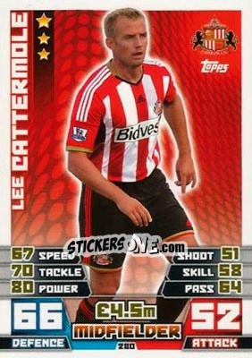 Cromo Lee Cattermole - English Premier League 2014-2015. Match Attax n. 280 - Topps