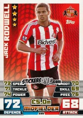 Cromo Jack Rodwell - English Premier League 2014-2015. Match Attax n. 285 - Topps
