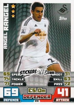 Sticker Angel Rangel - English Premier League 2014-2015. Match Attax n. 291 - Topps