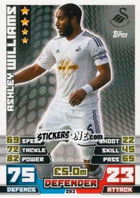 Sticker Ashley Williams - English Premier League 2014-2015. Match Attax n. 293 - Topps